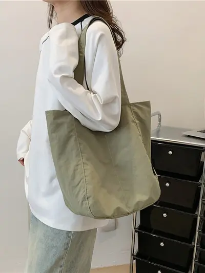 Waterproof Nylon Women's Shoulder Bag, Large Capacity, Casual Design - 4