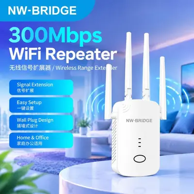 WiFi repeater and booster, eliminates dead zones - 1