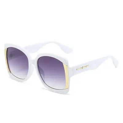 Large-Frame Sunglasses, Contrast Colour, Women's - 13