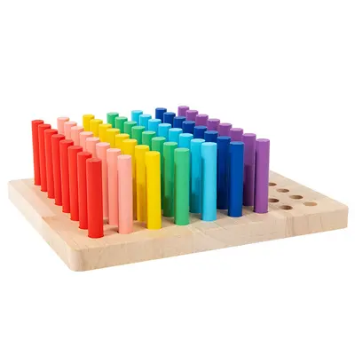 Children's Rainbow Sorting Sticks, Wooden Educational Toy - 6