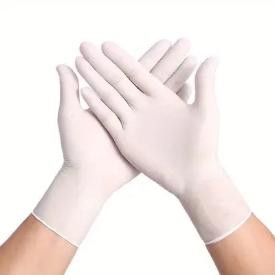 Tek kullanımlık nitril koruyucu eldiven, siyah, yüksek elastik NBR - 13