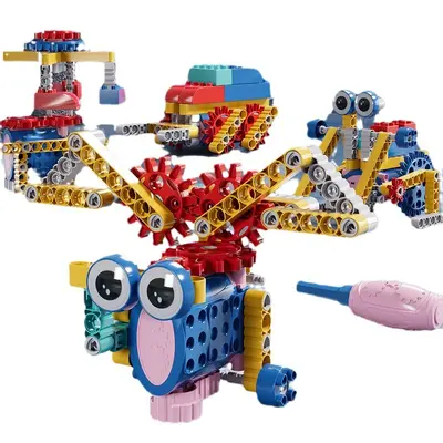 Electric Large Particle Educational Building Blocks, Robot Mechanism Toy for Children - 6