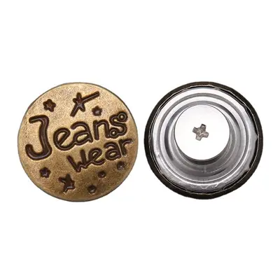 Verstellbarer Jeans-Bundknopf zum Verengen, ohne Nähen und Nageln, abnehmbarer I-Knopf