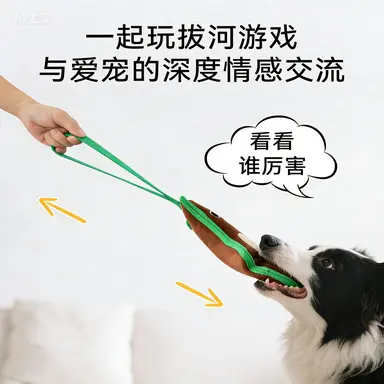 Langlebiges Quietscher-Zerrseil für mittelgroße und große Hunde - 3