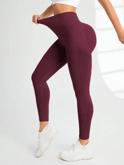 Nine-Point Women's Yoga Pants, Butt Lifting, Seamless - 8