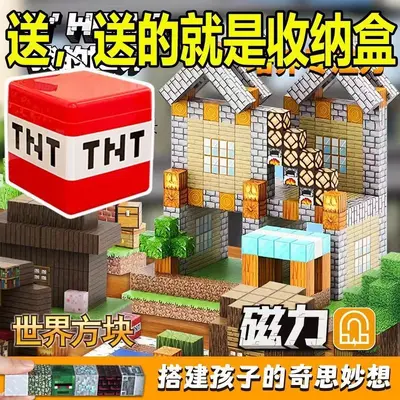 Magnetic Block Building Set with TNT Storage Box, Educational DIY Toy - 5