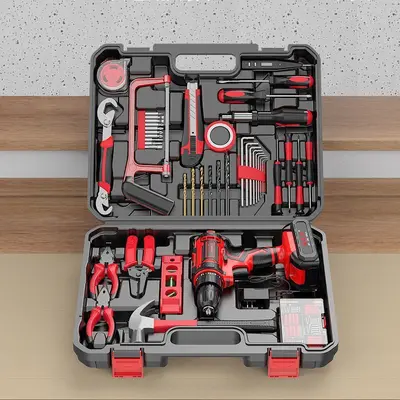 Cordless Impact Drill with Screwdriver Set, Multi-Function - 4