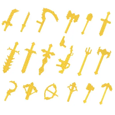 Building Block Weapon and Figure Accessory Set, 8 Colors, Small Parts - 5