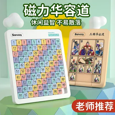 Magnetic Digital Three Kingdoms Huarong Dao Sliding Puzzle, Logic Toy for Ages 3-6 - 3