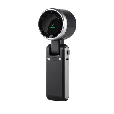 N607 Turbo Handheld Fan with Digital Display, Neck-Hanging, USB Rechargeable - 6