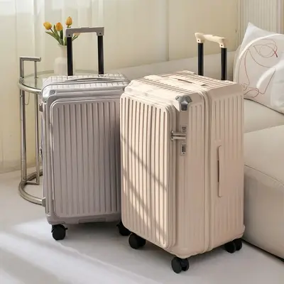 20 Inch Front-Opening Expandable Trolley Suitcase, Large Capacity, Women - 5