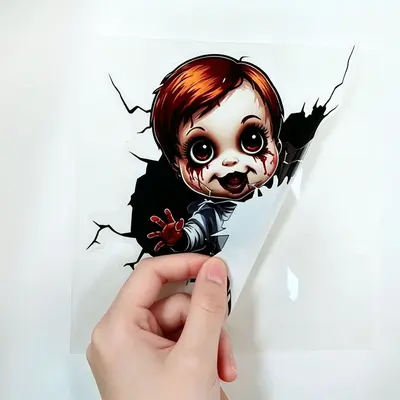 Reflektierende Autoaufkleber mit Cartoon-Motiv, magnetisch - 11