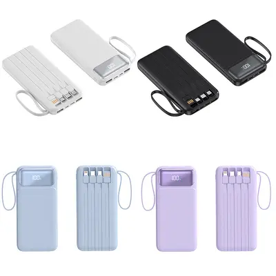 3C-zertifiziertes grenzüberschreitendes kabelgebundenes Schnelllade-tragbares Ladegerät mit individualisiertem digitaler Anzeige dünnes 10000mah mobiles Netzteil