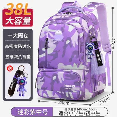 Middle School Backpack, Large Capacity, Spine Support - 9