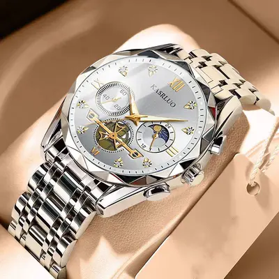 Casaro brandneue multifunktionale Quarzuhr vielseitige modische Armbanduhr sechszeigeriges Chronograph Alltags-Mode Herren-Legierungsuhr - 12