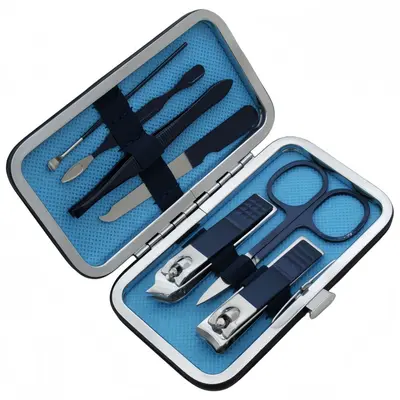 Blauer 18-teiliger Nagelhautmesser, Nagelschere, Beauty-Maniküre, Nagelschere, Pediküre-Messer, Maniküre-Schere Werkzeug LOGO