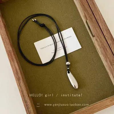 Minimalist su damlası kolye, uzun stil - 9