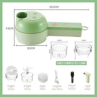 Gatling sebze kesici yeni çok fonksiyonlu ev dilimleme aracı fırtına elektrikli sarımsak ezici el tipi mutfak robotu. - 9