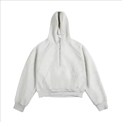 Thick Hooded Half-Zip Sweatshirt Jacket for Men and Women