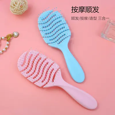 Plastic Hollow Comb, Anti-Tangle Massage and Volumizing - 4