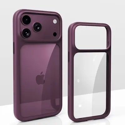 iPhone 18 Pro Max için AI tuşlu şeffaf manyetik telefon kılıfı - 7