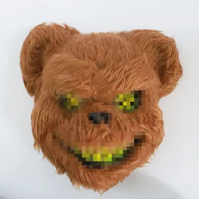 Halloween Plush Animal Mask, Bunny and Bear Design, Costume Party
