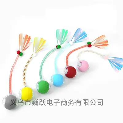 Chew-Resistant Automatic Cat Teaser Ball with Rope - 7