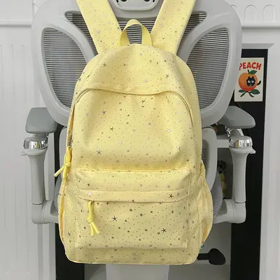 Women's Star Print Backpack, Large Capacity, School and Travel - 9
