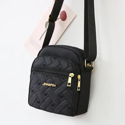 Modische vielseitige kleine Tasche Damenumhängetasche neues Nylon-Segeltuch-Täschchen Damen Geldbörse Handytasche Mini-Schultasche - 8