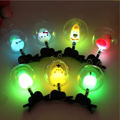 LED-Leuchten-Bobo-Ball-Haarspange, Cartoon-Design