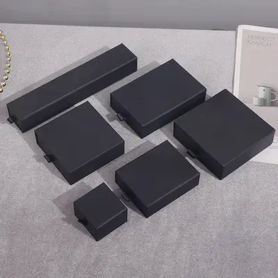In Stock Wholesale Sales Terminal Jewelry Box Jewelry Packaging Box New Model LOGO Printed Drawer Box Jewelry Packaging Box - 11