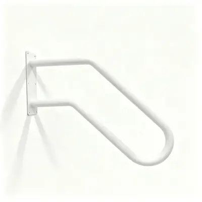 Wall-Mounted Bathroom Grab Bar with Toilet Support Rail for Elderly