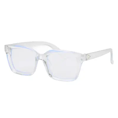 Women's Square Anti-Blue Light Glasses, Metal Stud, Transparent Frame - 11