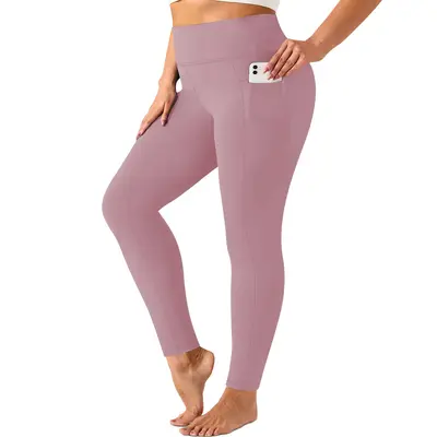 Plus Size High-Waisted Tummy Control Women's Yoga Pants, High Stretch - 12