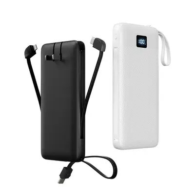 Cross-border Built-in Cable AC Plug Power Bank Super Fast Charging Mobile Power 10000mAh Gift Custom Logo