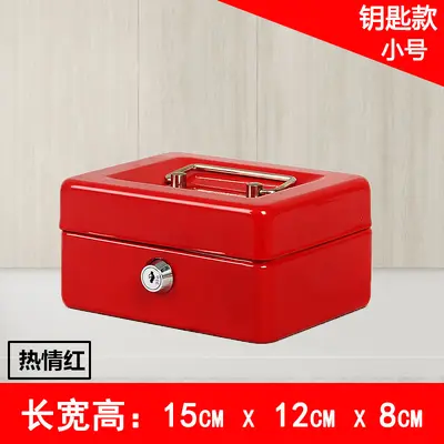 Metal Cash Box with Lock, Combination Code, Portable - 12
