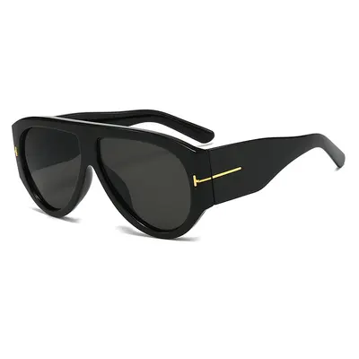 Damen-Sonnenbrille, große Pilotenform, Retro-Design, UV-Schutz - 4