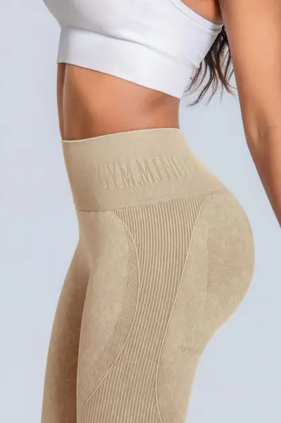 Seamless yoga pants, quick-dry, butt-lifting, alphabet print - 12