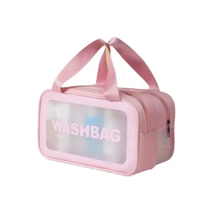 Wet and dry separation makeup bag, portable large capacity waterproof swimming and bath storage bag, business travel portable cosmetic bag