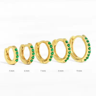 Amazon Avrupa ve Amerika sınır ötesi en çok satan daire elmas küpeler zirkon küpeler hafif lüks moda küpeler takı - 9