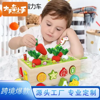 Farm Toy Carrot Pull Shape Matching Baby 1-3 Years - 2