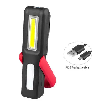 USB Rechargeable COB LED Work Light, Magnetic, Stand-Type - 6