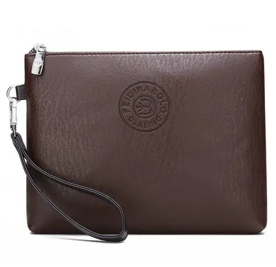 Men's PU Leather Clutch with Phone Compartment - 8