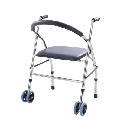 Rollator aus Edelstahl für Senioren mit Rädern und Sitz