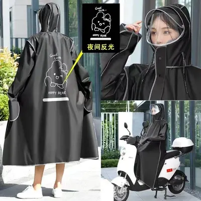 Starkregen-Poncho Herren Damen Elektrofahrzeug Ganzkörper - 8