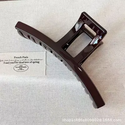 Große PC-Material Haarspange Schwarz Krallenklemme Große handgearbeitete DIY Haarnadel Schlicht vielseitig Hinterkopf Haarknoten Haarspange Hai - 11