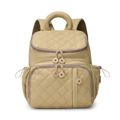 Diamond-Quilted Waterproof Mommy Bag, Multifunctional Diaper Bag - 10
