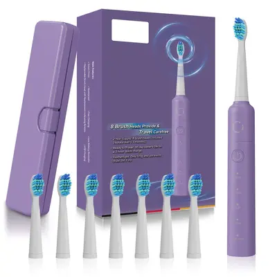 T6 Sonic Electric Toothbrush with 8 Brush Heads and 20 Modes, Rechargeable - 5