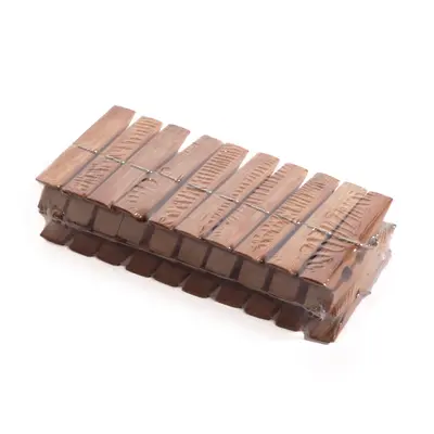 【Best Seller】Carbonized Bamboo Clothespins Drying Clips Thickened Pants Clips Clothes Pegs 7cm Natural Bamboo Wood Large