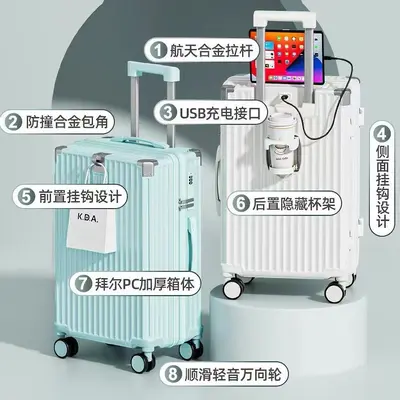 20-Inch Carry-On Suitcase with Combination Lock, Large Capacity - 3